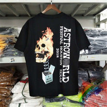Load image into Gallery viewer, 2020ss Skull Print Travis Scott Astroworld T-shirts Men Women Top Quality Fashion Casual Streetwear Top Tees
