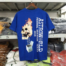 Load image into Gallery viewer, 2020ss Skull Print Travis Scott Astroworld T-shirts Men Women Top Quality Fashion Casual Streetwear Top Tees
